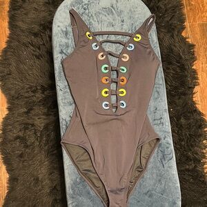 Stylish One Piece Swimsuit - Black